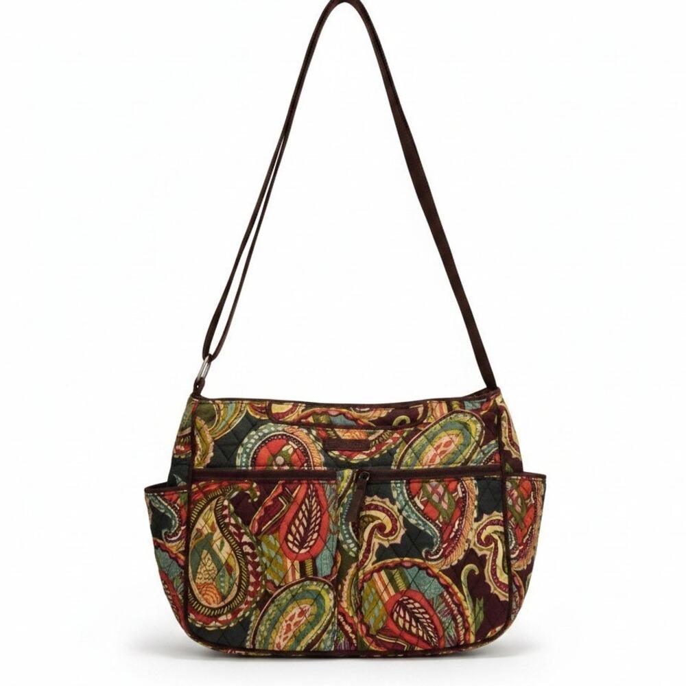 Vera Bradley Heirloom Paislley Glenna Satchel Shoulder Bag Quilted Cotton Purse